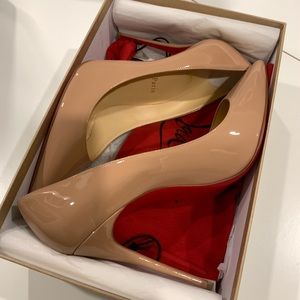 BRAND NEW Christian Louboutin So Kate 100 Patent Nude